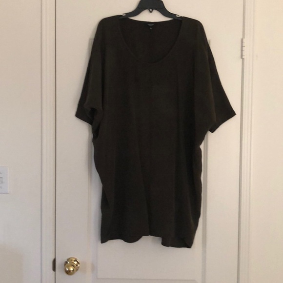 Babaton 100% Silk dress (olive green) - Picture 2 of 3